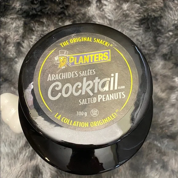 Mr. Peanut Ceramic Cookie Jar - Yellow & Black - Picture 2 of 16